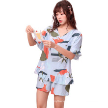 100% Viscose Korean Cute Pajamas Women Plus Size Pajamas Cheapest